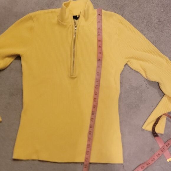 Boston Proper Yellow Ribbed Sweater - Picture 5 of 8